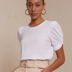 ALC puff sleeve white cotton Kati tee